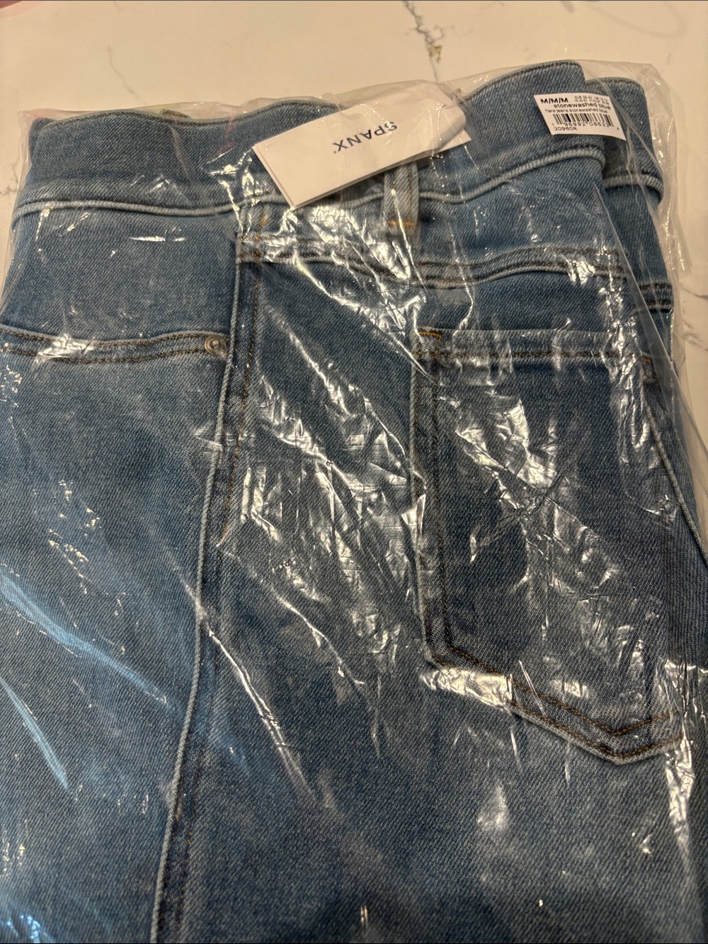 SPANX Light Blue Denim Flare Jeans with Branded Tag - Picture 2 of 4